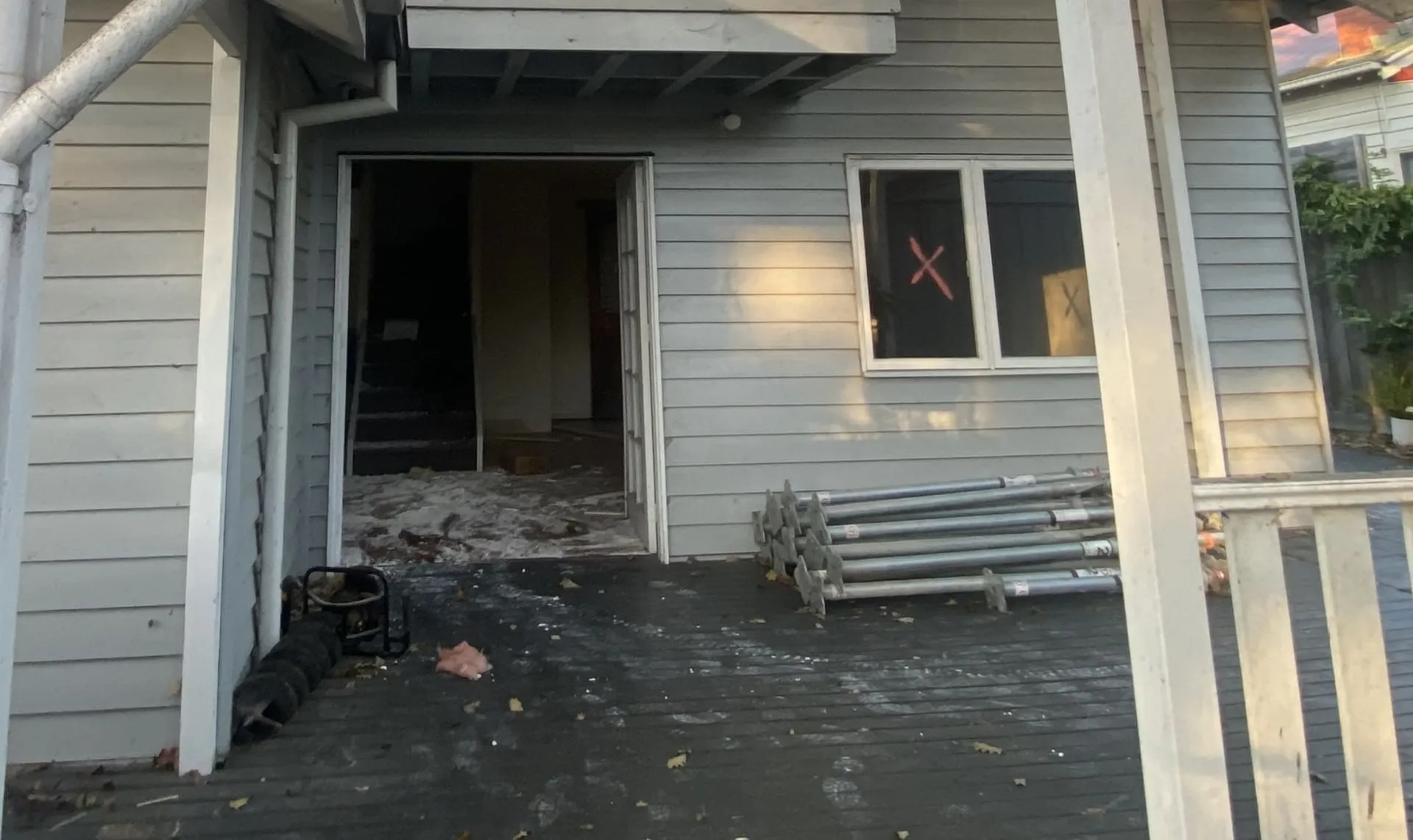 Coburg Aluminium door replacement, before